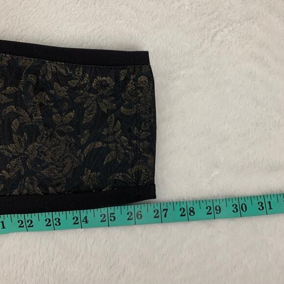 White House Black Market Women's The Skinny Gold Floral Pants Size 14 - Picture 9 of 9